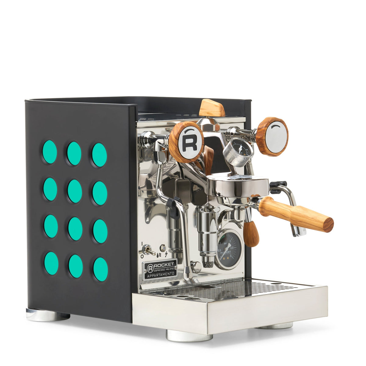 Rocket Espresso Appartamento TCA Espresso Machine - Black with Black Stripe