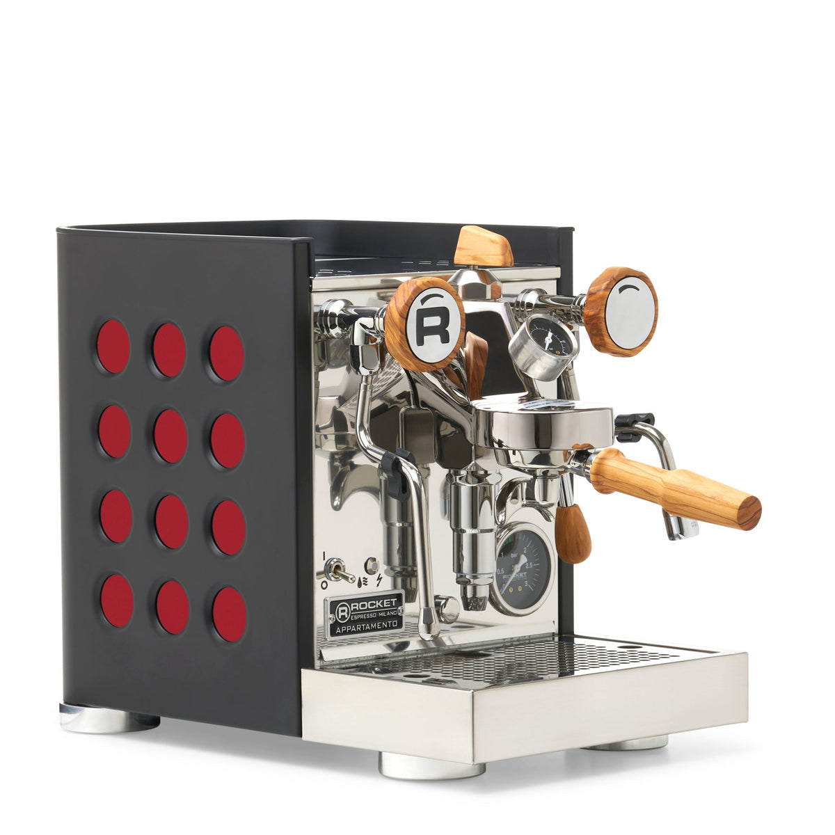 Rocket Espresso Appartamento TCA Espresso Machine - Black with Black Stripe