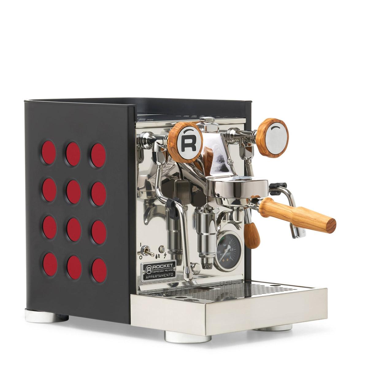 Rocket Espresso Appartamento TCA Espresso Machine - Black with Black Stripe