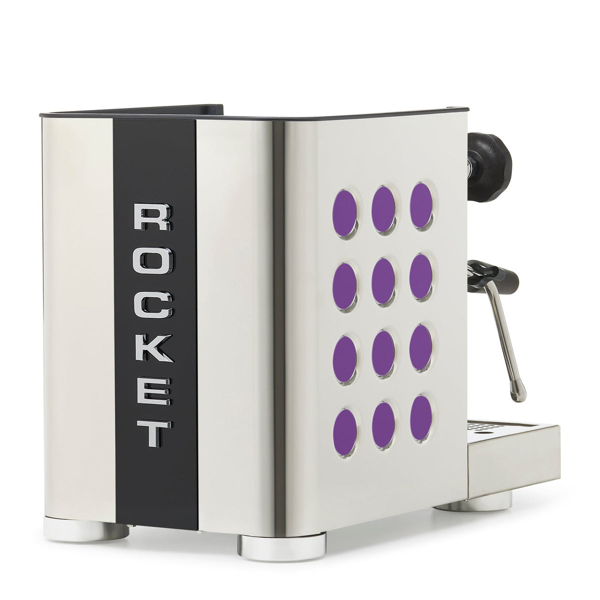 Rocket Espresso Appartamento TCA Espresso Machine - Stainless Steel with Black Stripe