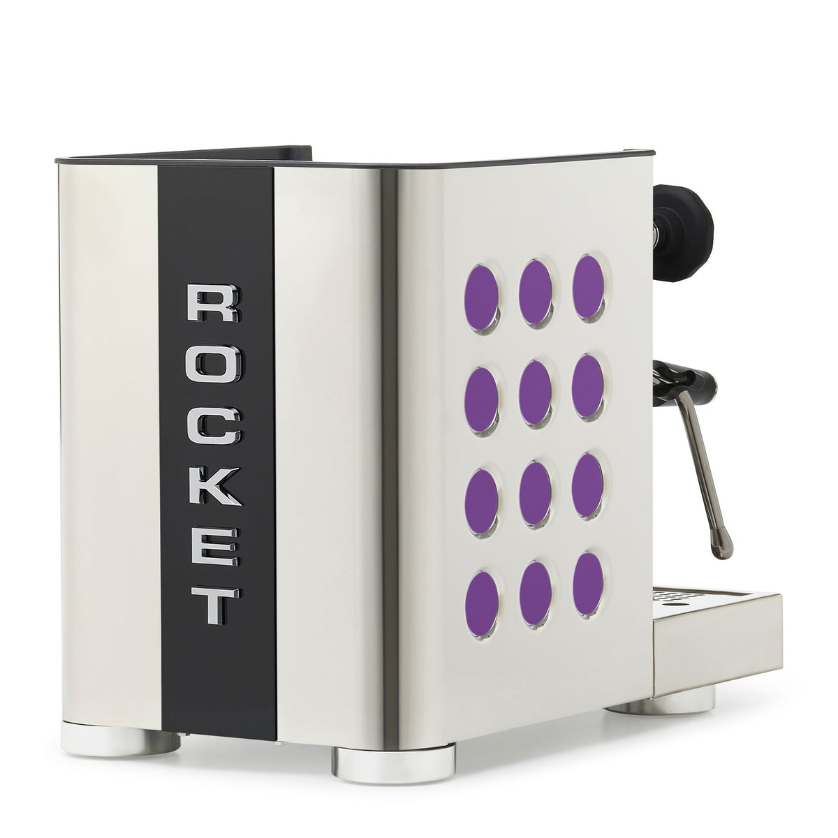 Rocket Espresso Appartamento TCA Espresso Machine - Stainless Steel with Black Stripe