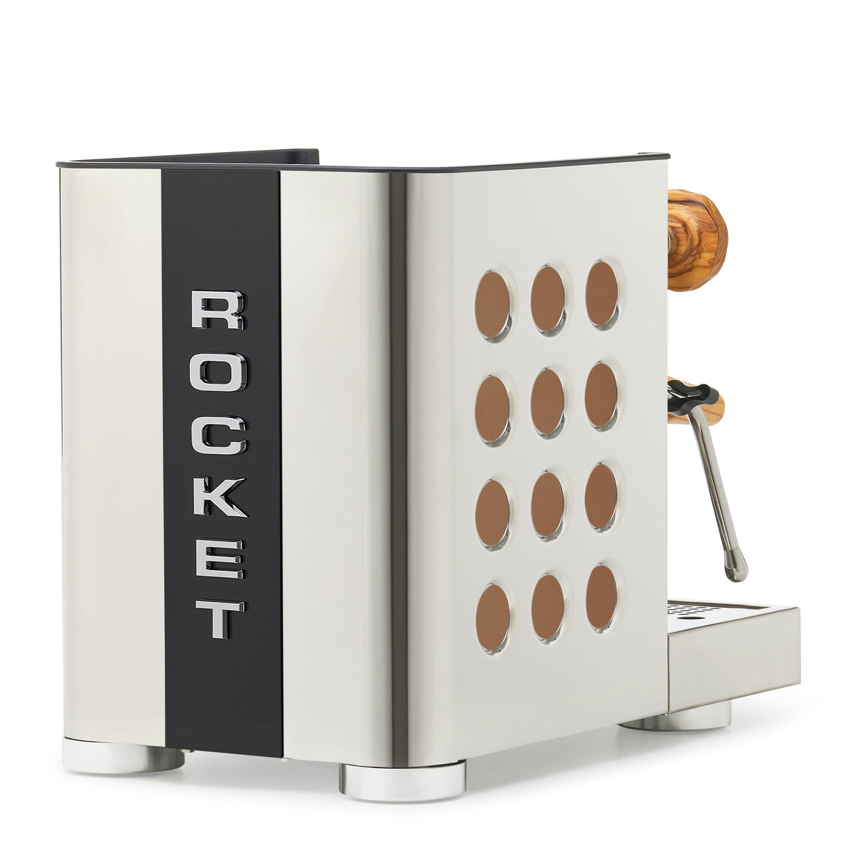 Rocket Espresso Appartamento TCA Espresso Machine - Stainless Steel with Black Stripe