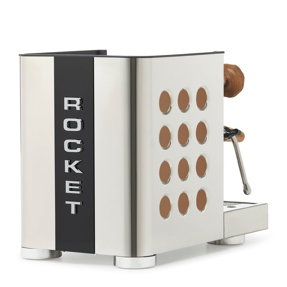 Rocket Espresso Appartamento TCA Espresso Machine - Stainless Steel with Black Stripe