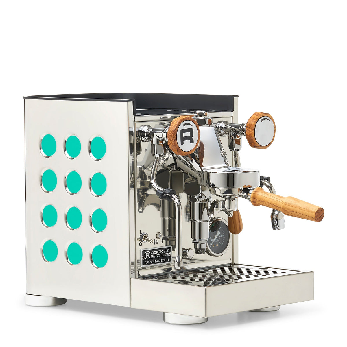 Rocket Espresso Appartamento TCA Espresso Machine - Stainless Steel with Black Stripe