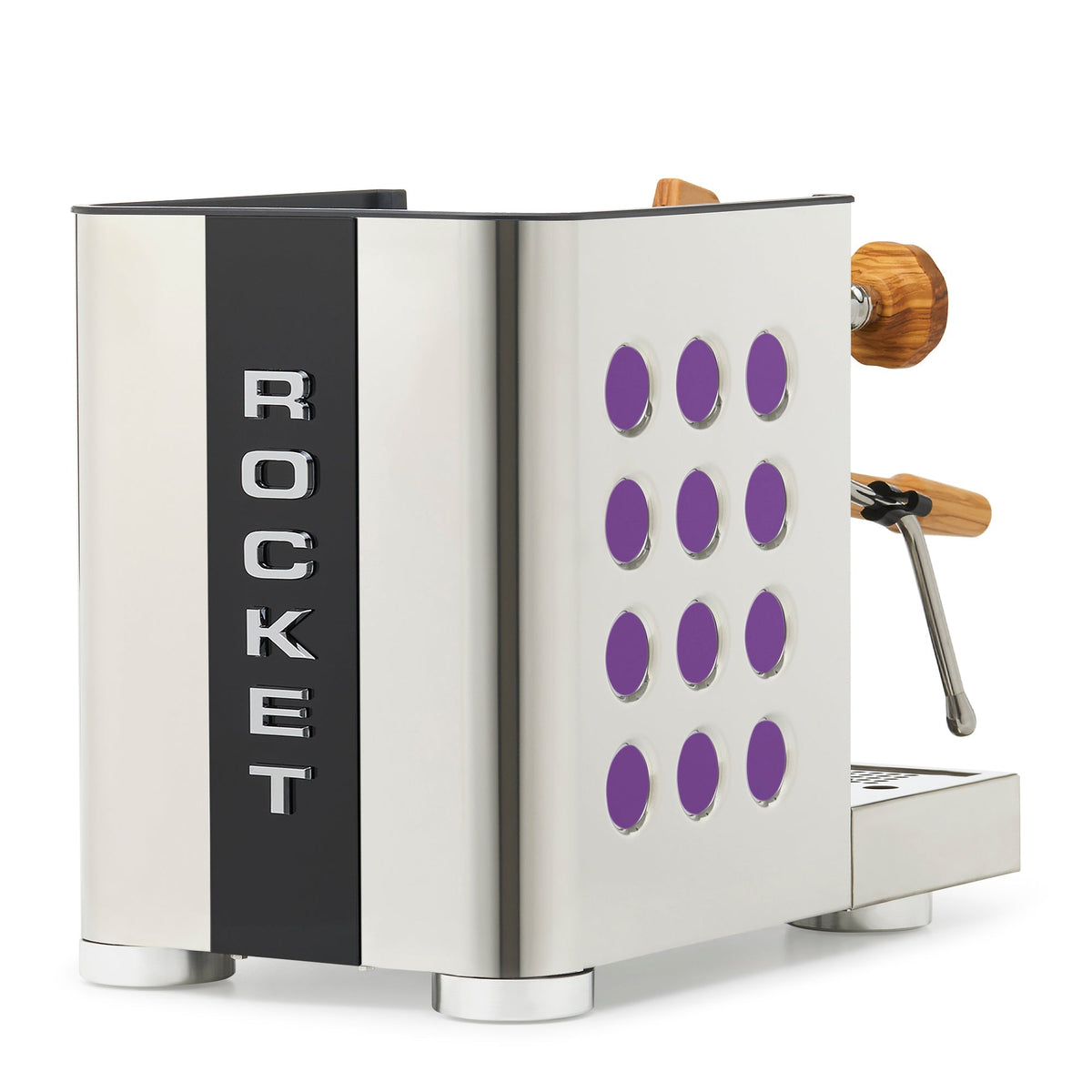Rocket Espresso Appartamento TCA Espresso Machine - Stainless Steel with Black Stripe