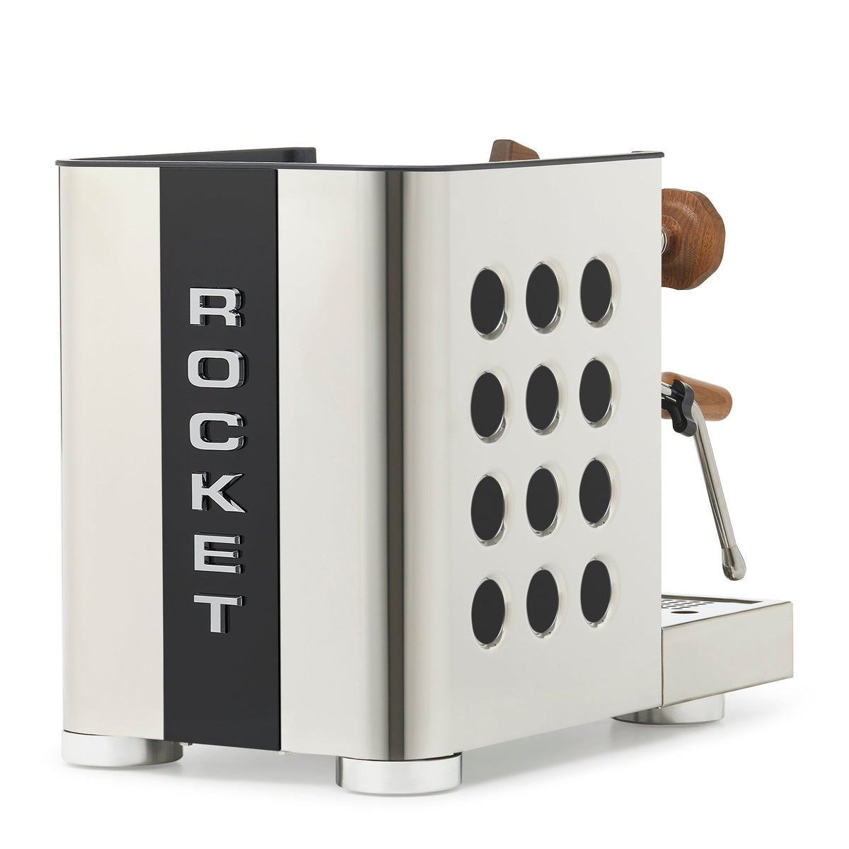 Rocket Espresso Appartamento TCA Espresso Machine - Stainless Steel with Black Stripe