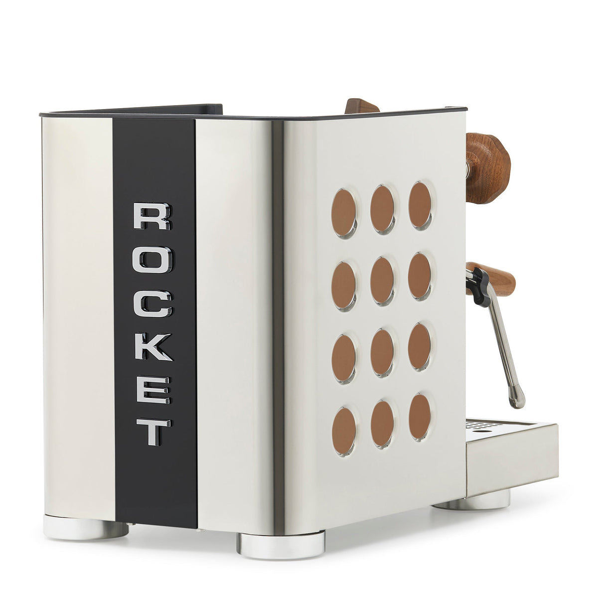 Rocket Espresso Appartamento TCA Espresso Machine - Stainless Steel with Black Stripe