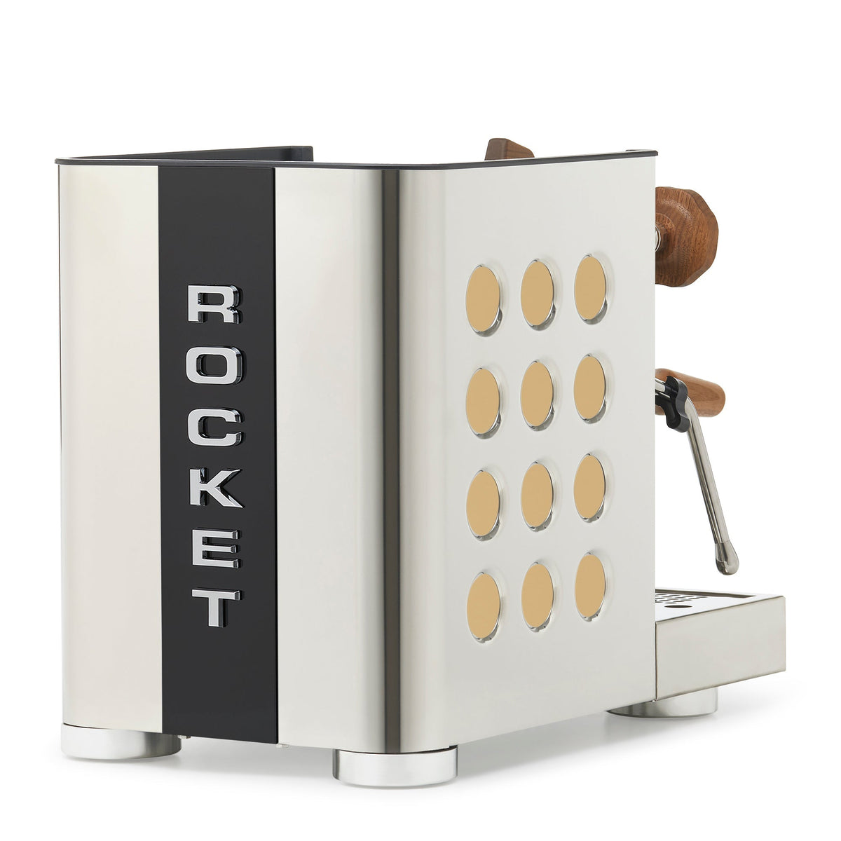 Rocket Espresso Appartamento TCA Espresso Machine - Stainless Steel with Black Stripe