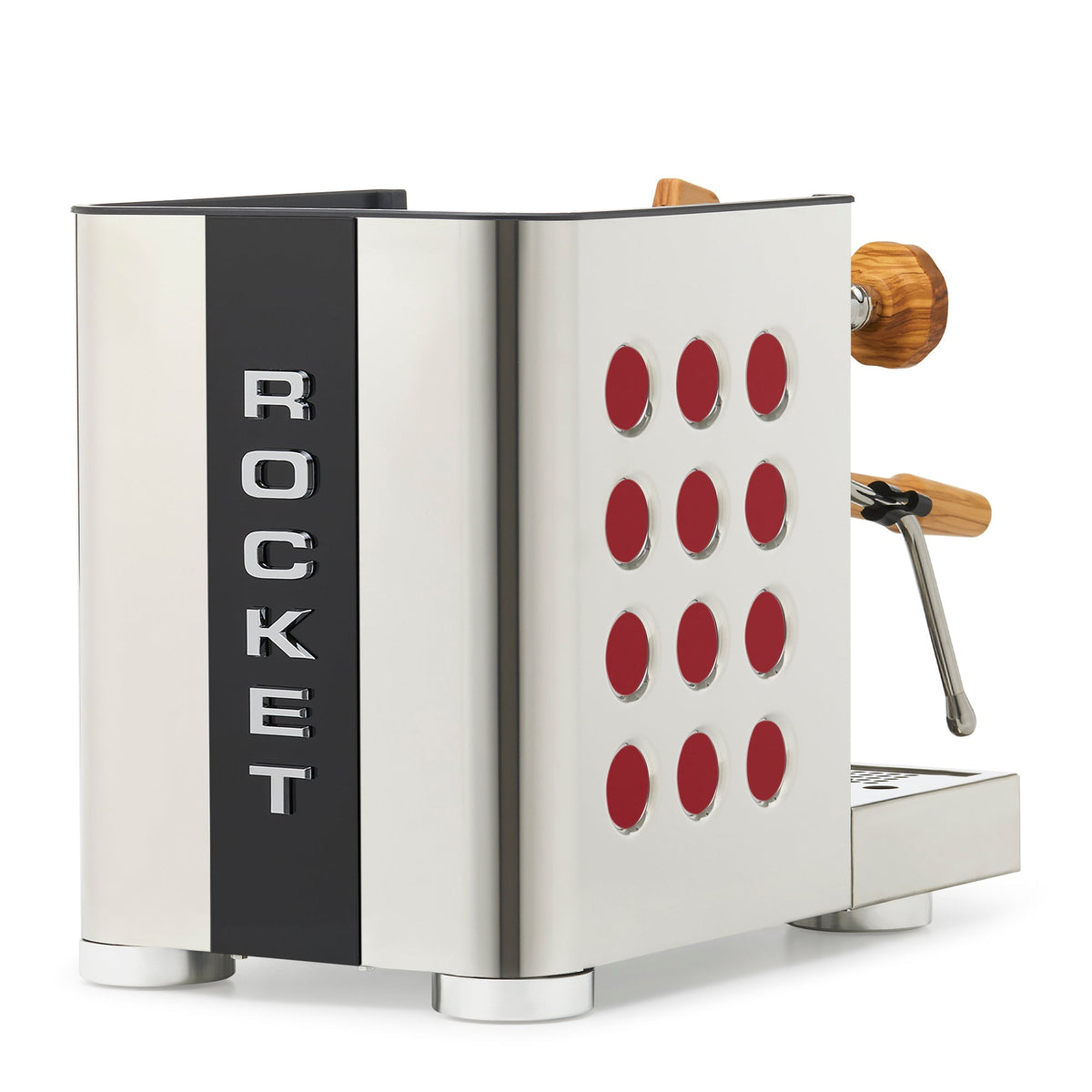 Rocket Espresso Appartamento TCA Espresso Machine - Stainless Steel with Black Stripe