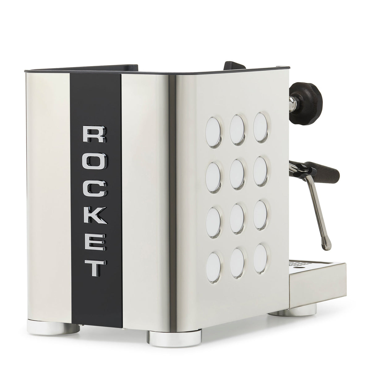 Rocket Espresso Appartamento TCA Espresso Machine - Stainless Steel with Black Stripe