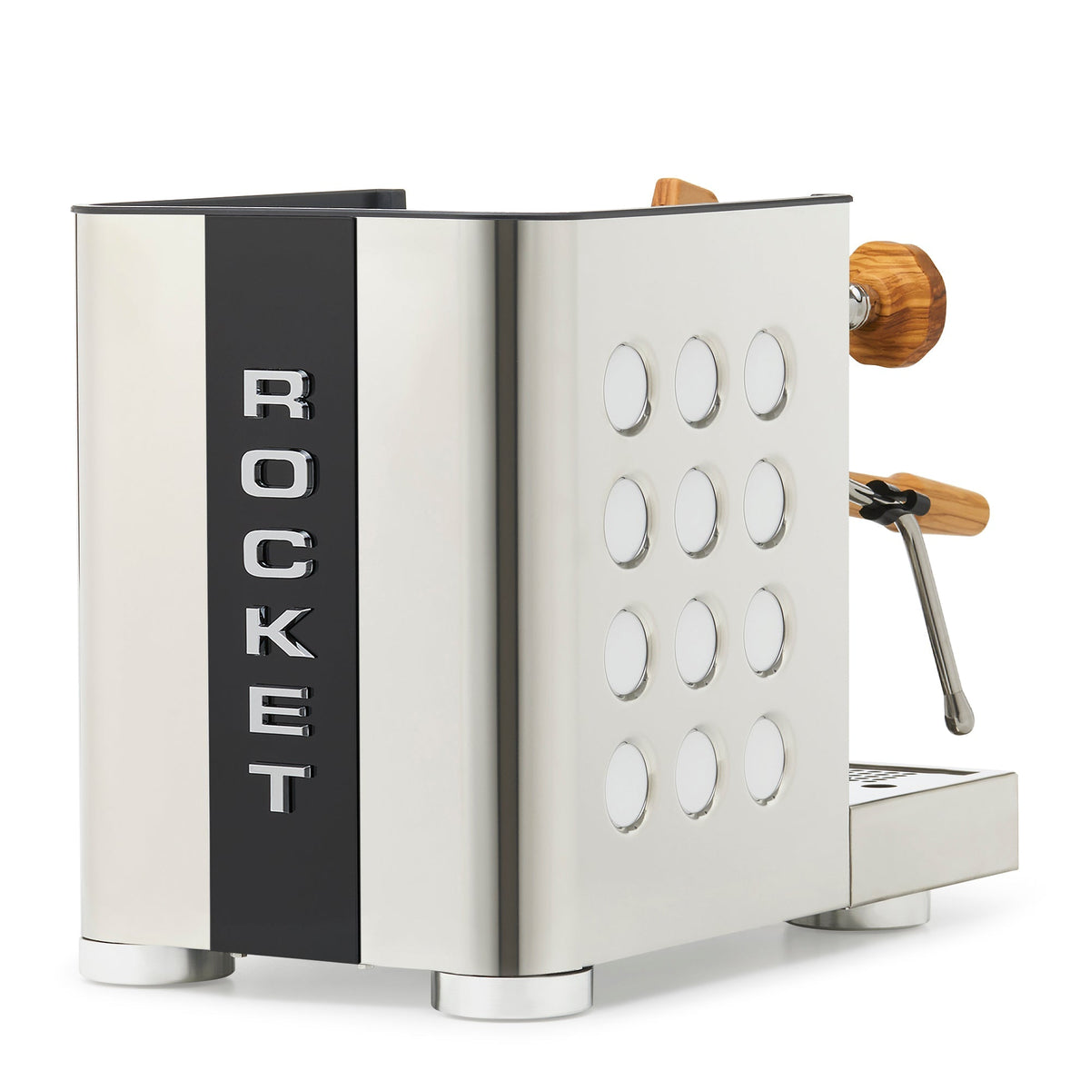 Rocket Espresso Appartamento TCA Espresso Machine - Stainless Steel with Black Stripe