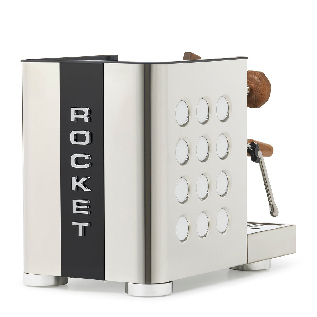 Rocket Espresso Appartamento TCA Espresso Machine - Stainless Steel with Black Stripe
