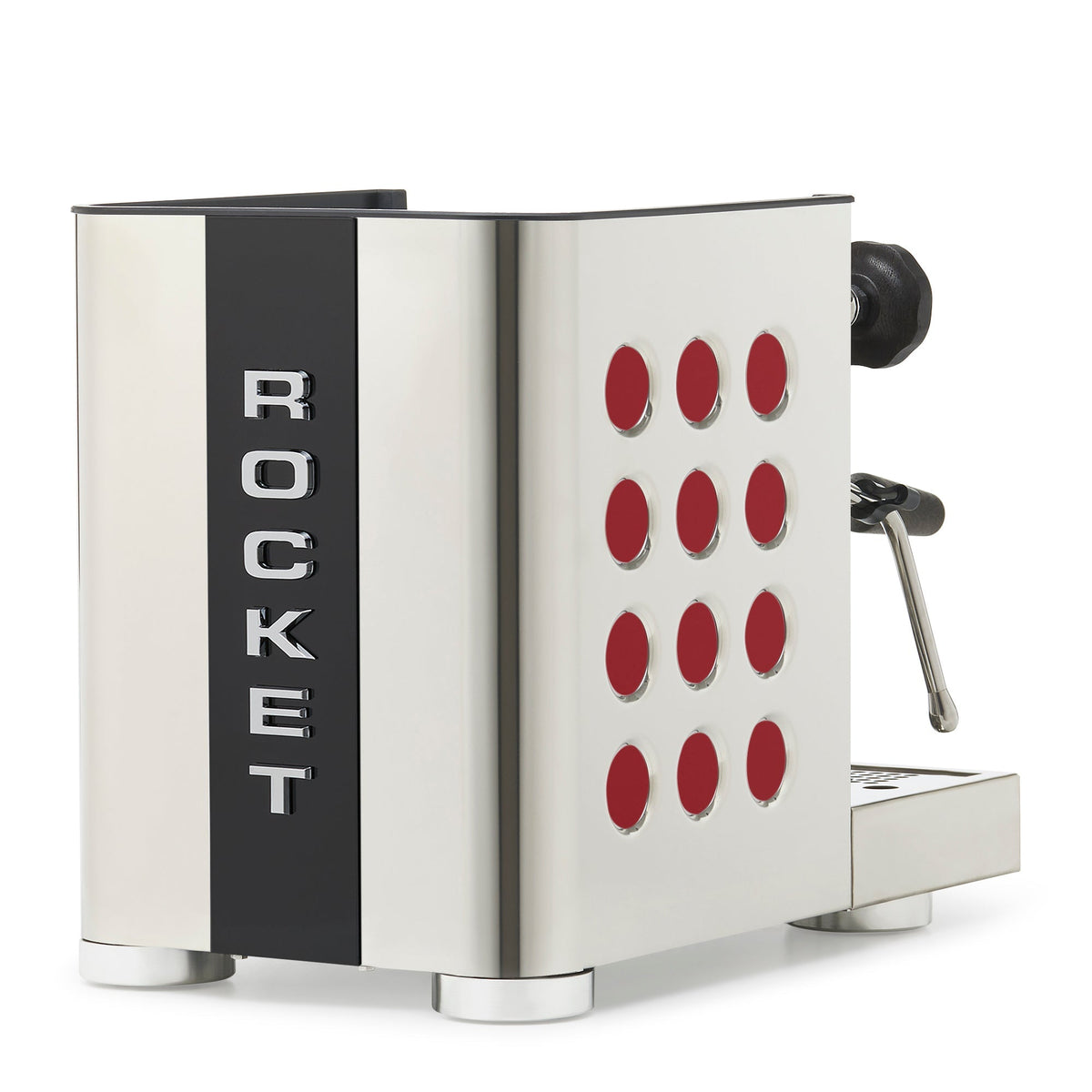 Rocket Espresso Appartamento TCA Espresso Machine - Stainless Steel with Black Stripe