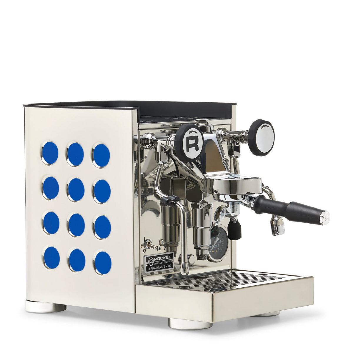Rocket Espresso Appartamento TCA Espresso Machine - Stainless Steel with Black Stripe