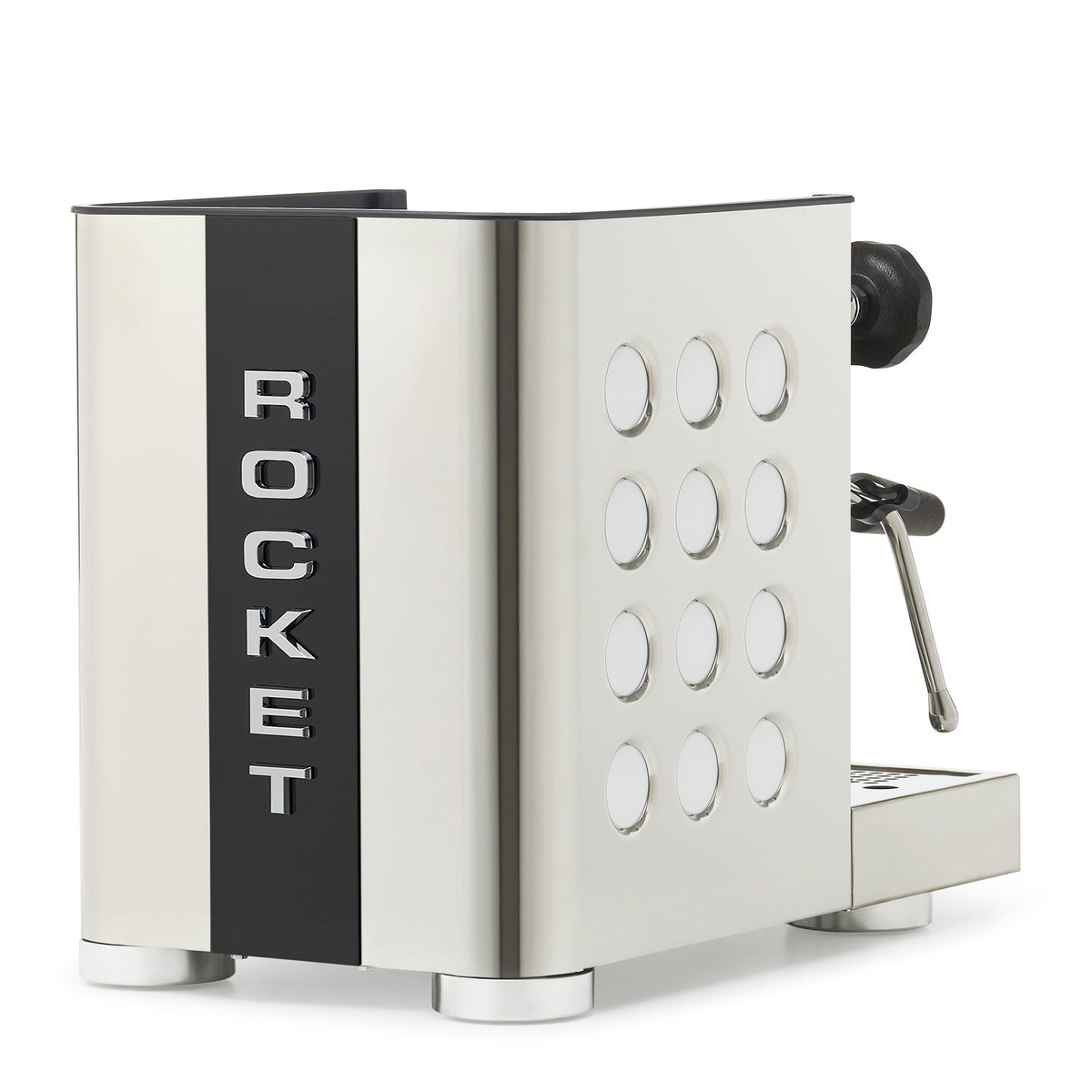 Rocket Espresso Appartamento TCA Espresso Machine - Stainless Steel with Black Stripe