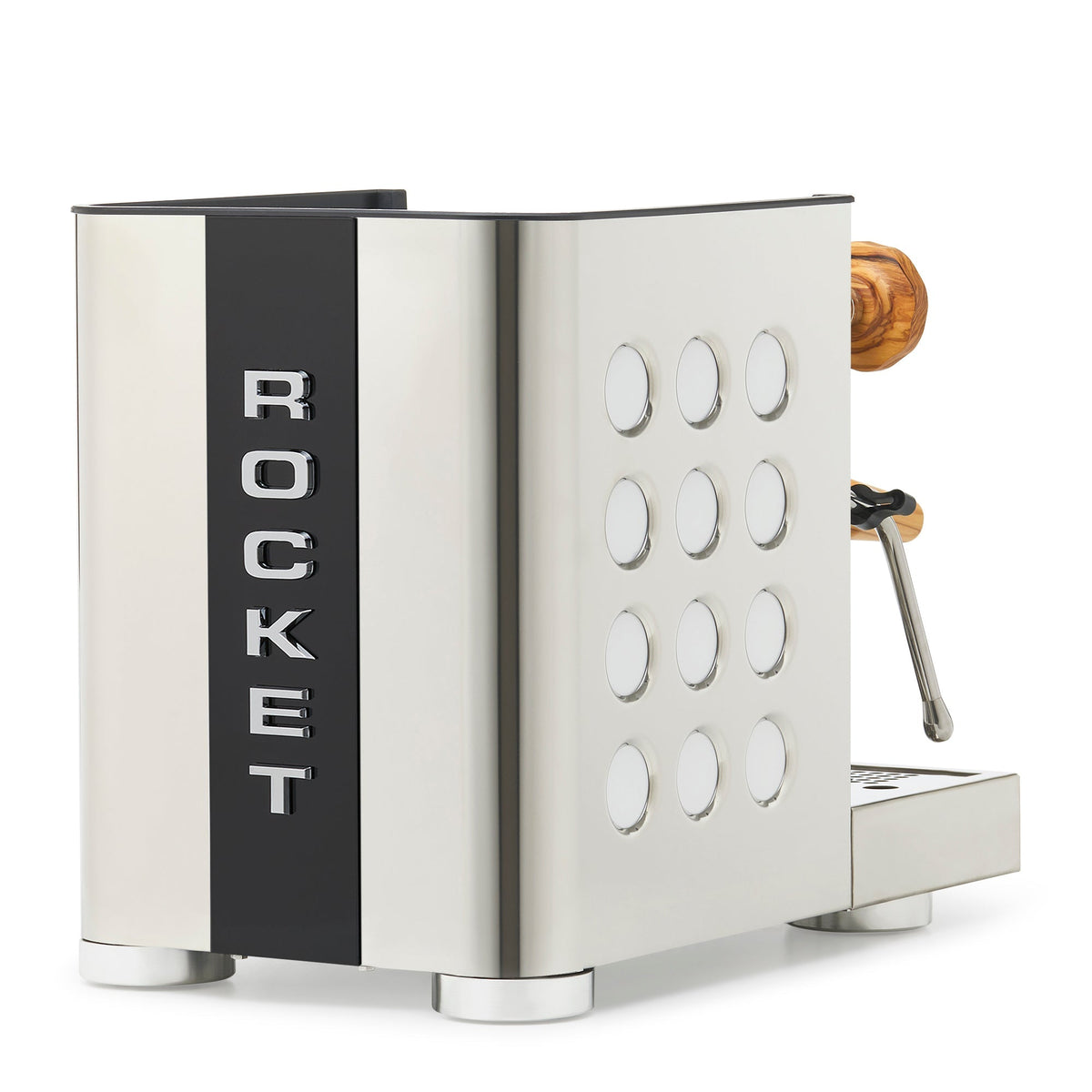 Rocket Espresso Appartamento TCA Espresso Machine - Stainless Steel with Black Stripe