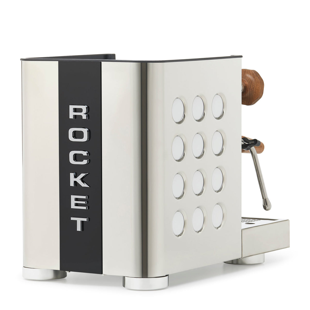 Rocket Espresso Appartamento TCA Espresso Machine - Stainless Steel with Black Stripe