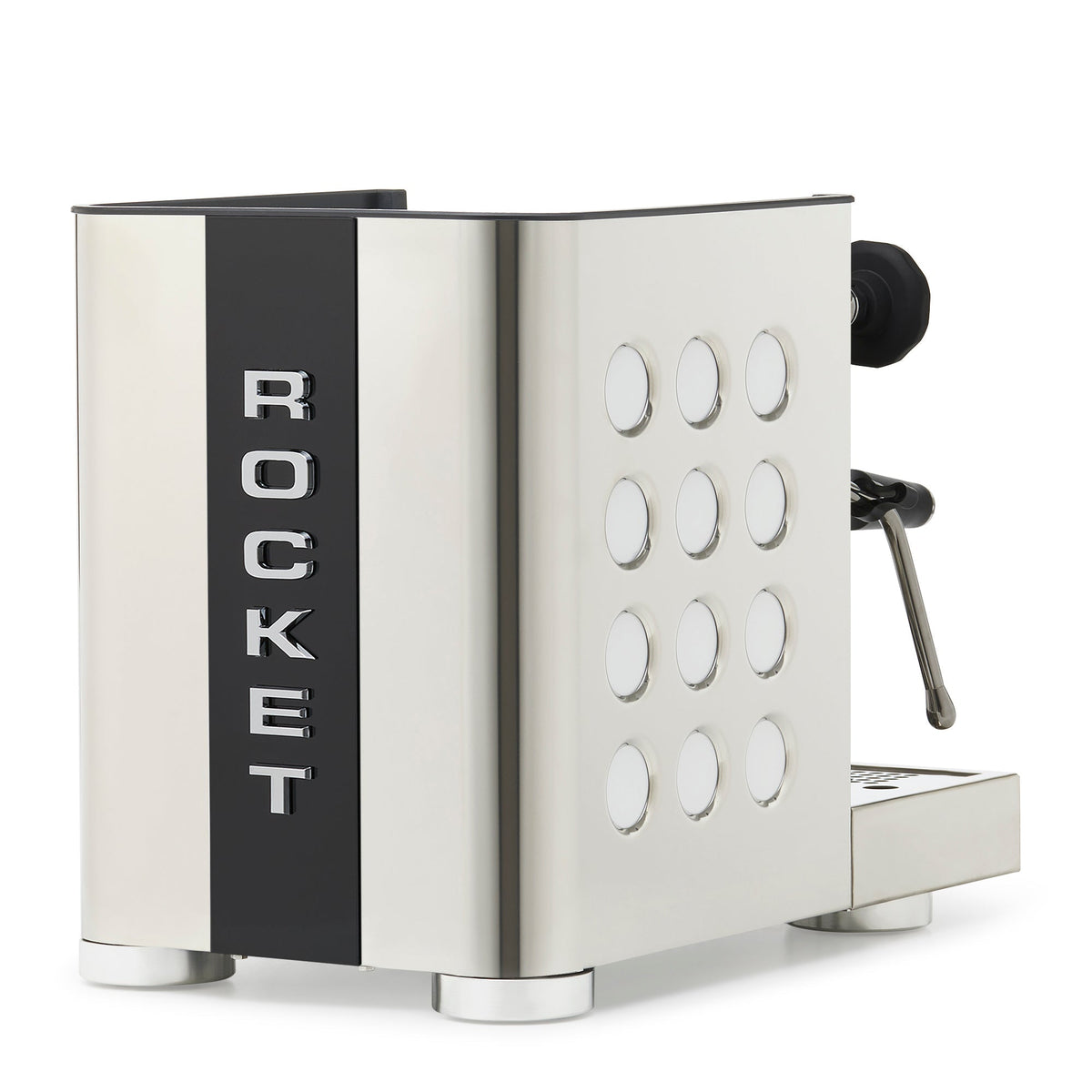 Rocket Espresso Appartamento TCA Espresso Machine - Stainless Steel with Black Stripe