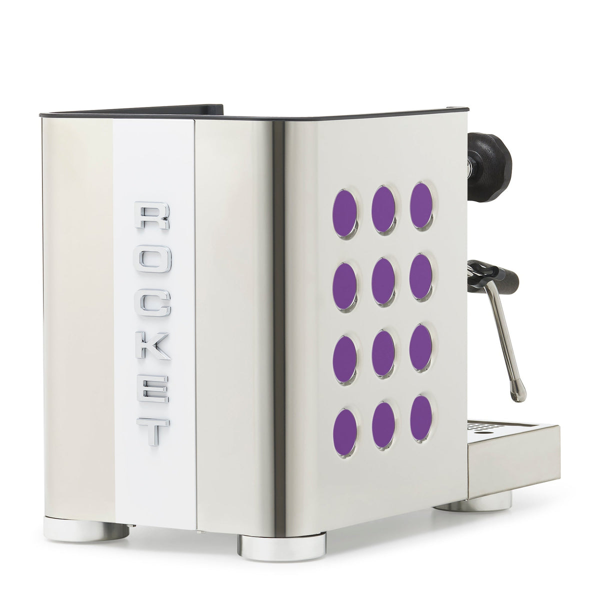 Rocket Espresso Appartamento TCA Espresso Machine - Stainless Steel with White Stripe