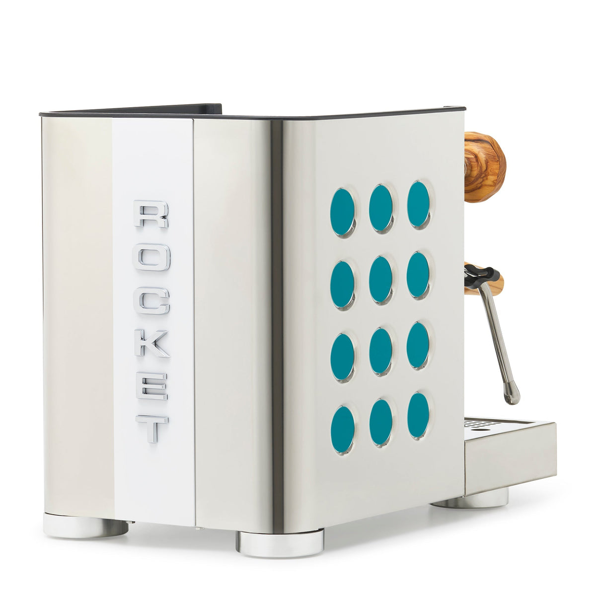 Rocket Espresso Appartamento TCA Espresso Machine - Stainless Steel with White Stripe