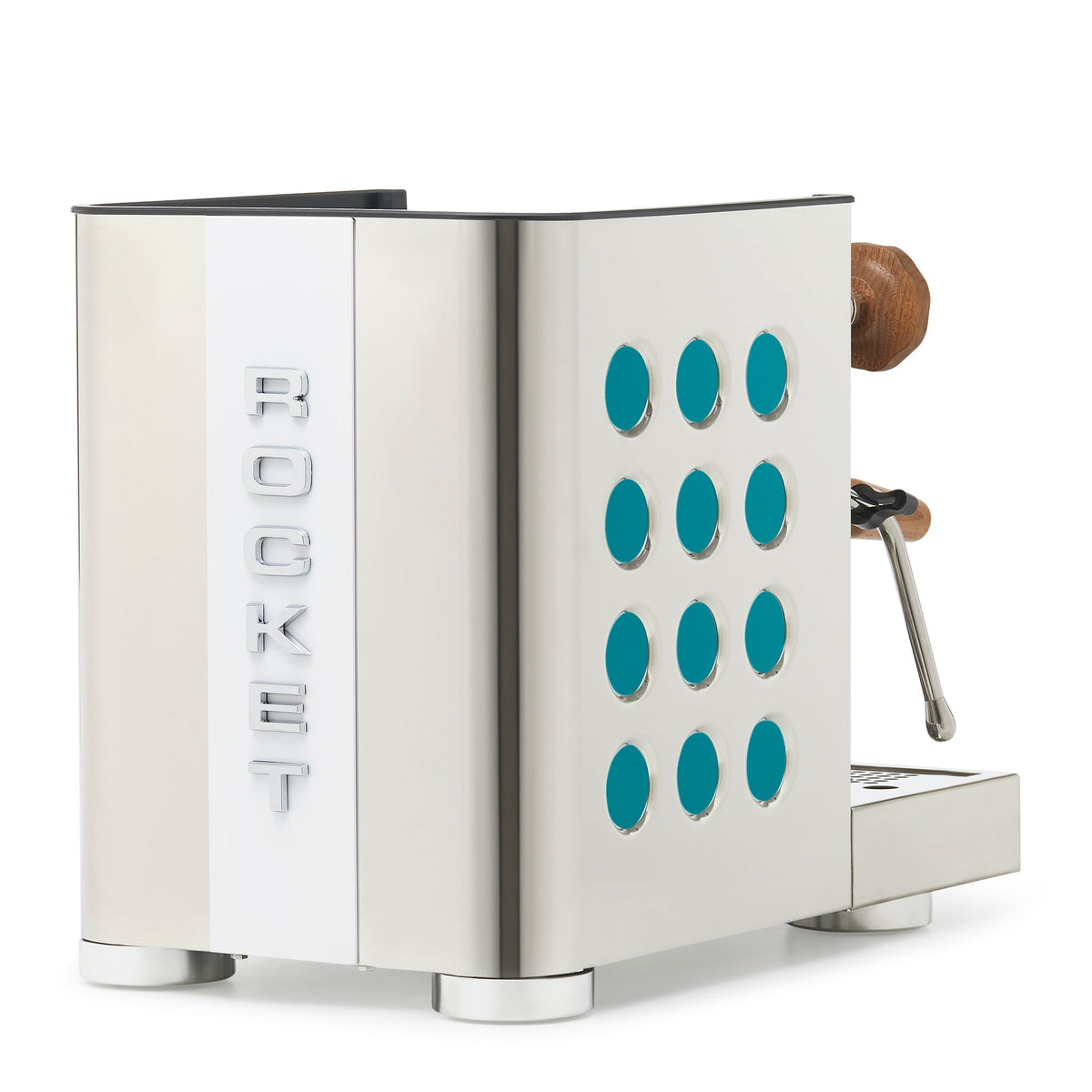 Rocket Espresso Appartamento TCA Espresso Machine - Stainless Steel with White Stripe