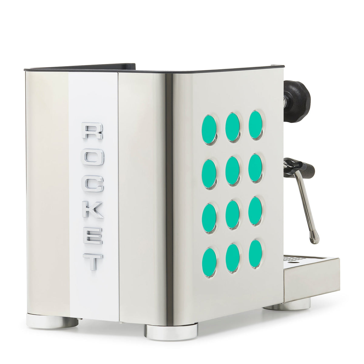 Rocket Espresso Appartamento TCA Espresso Machine - Stainless Steel with White Stripe
