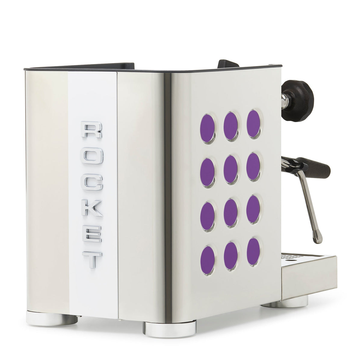 Rocket Espresso Appartamento TCA Espresso Machine - Stainless Steel with White Stripe