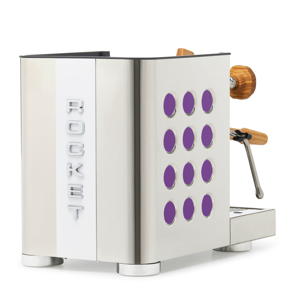 Rocket Espresso Appartamento TCA Espresso Machine - Stainless Steel with White Stripe