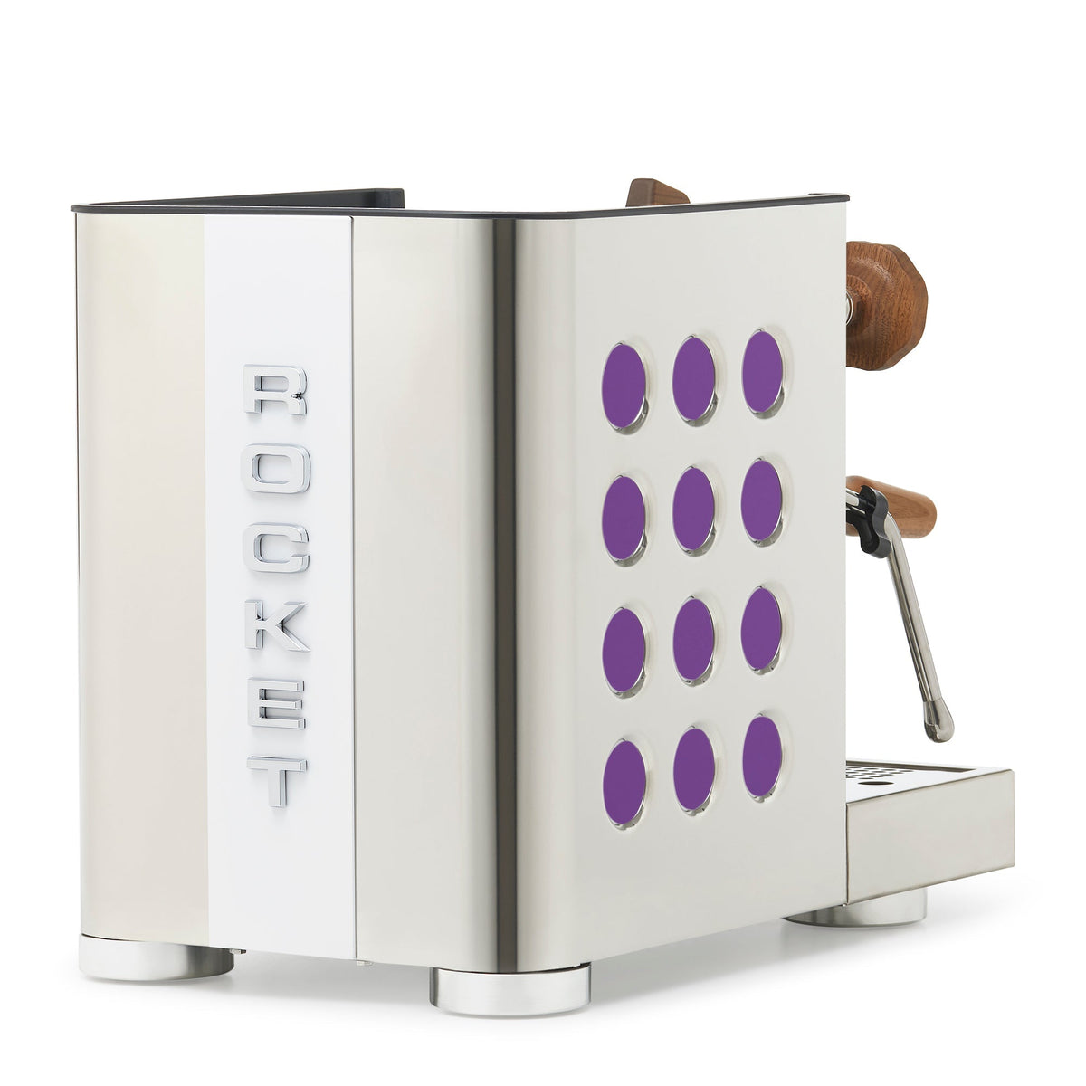 Rocket Espresso Appartamento TCA Espresso Machine - Stainless Steel with White Stripe