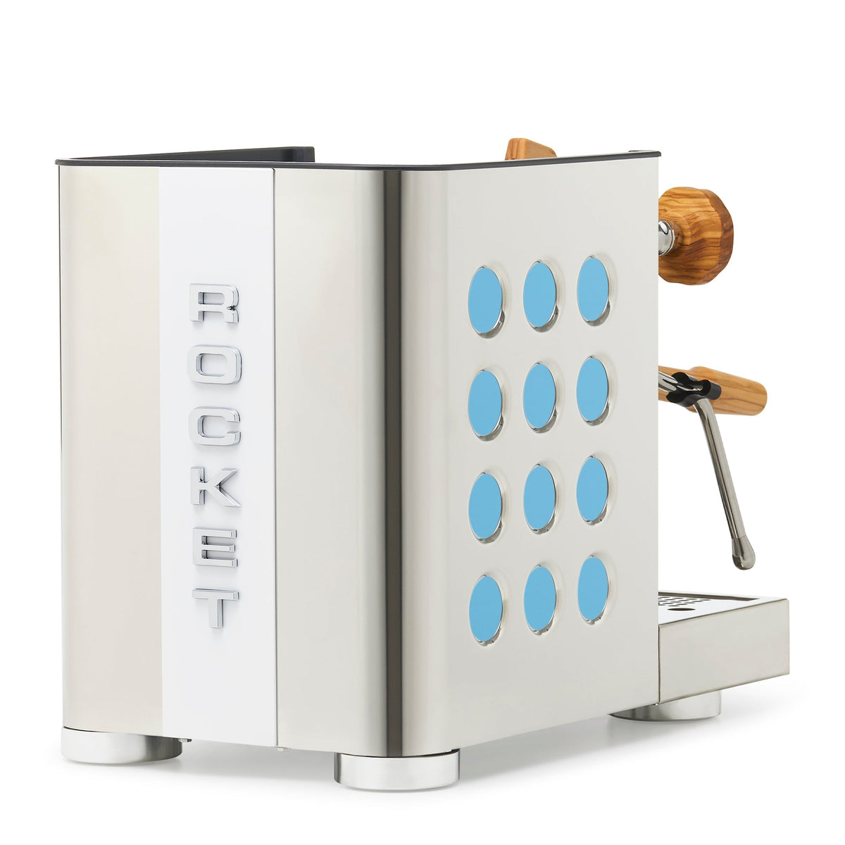 Rocket Espresso Appartamento TCA Espresso Machine - Stainless Steel with White Stripe