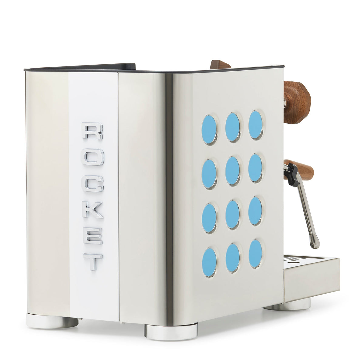 Rocket Espresso Appartamento TCA Espresso Machine - Stainless Steel with White Stripe