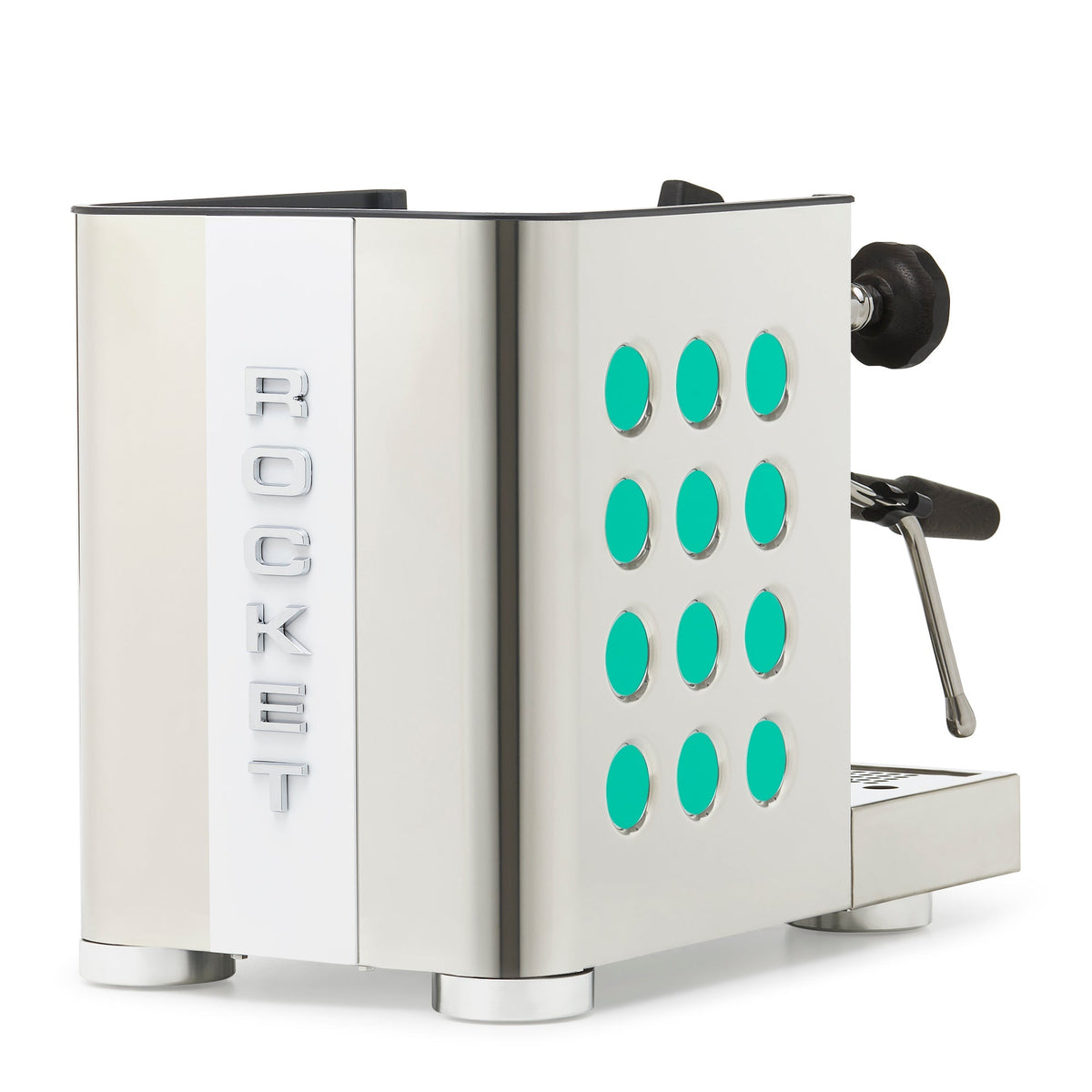 Rocket Espresso Appartamento TCA Espresso Machine - Stainless Steel with White Stripe