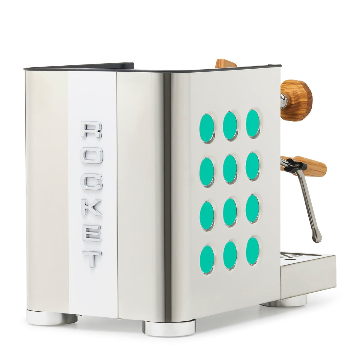 Rocket Espresso Appartamento TCA Espresso Machine - Stainless Steel with White Stripe