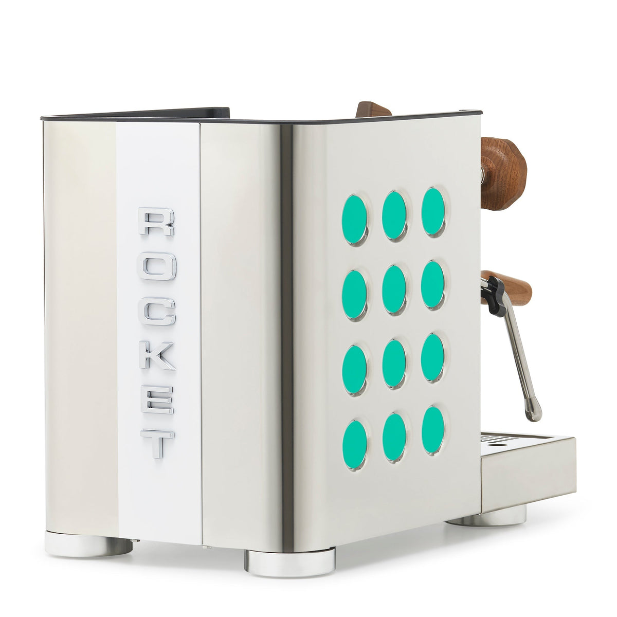Rocket Espresso Appartamento TCA Espresso Machine - Stainless Steel with White Stripe