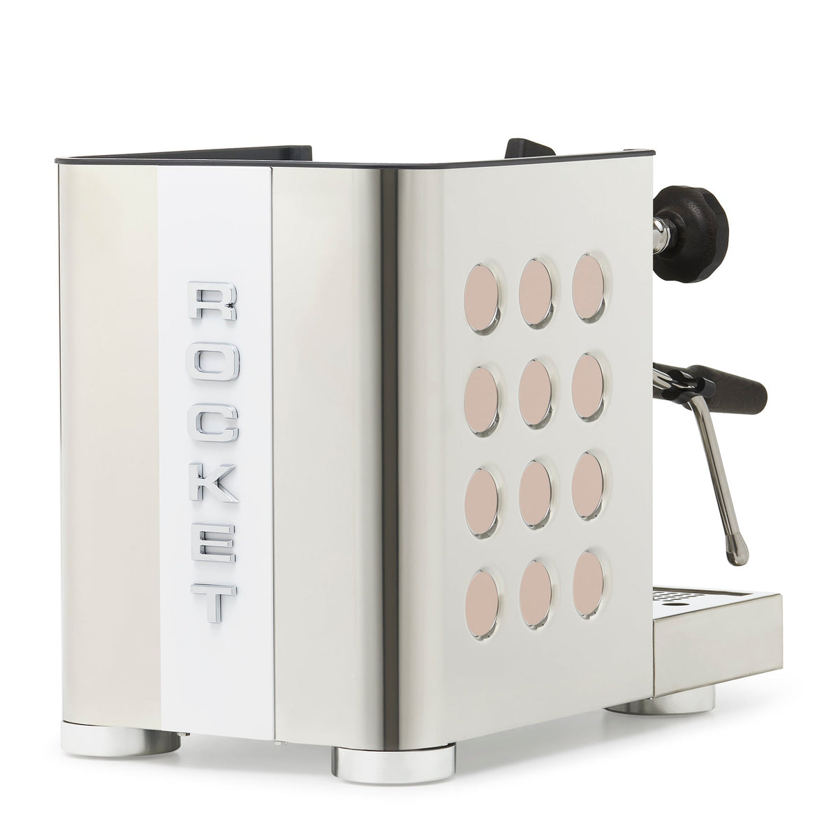 Rocket Espresso Appartamento TCA Espresso Machine - Stainless Steel with White Stripe