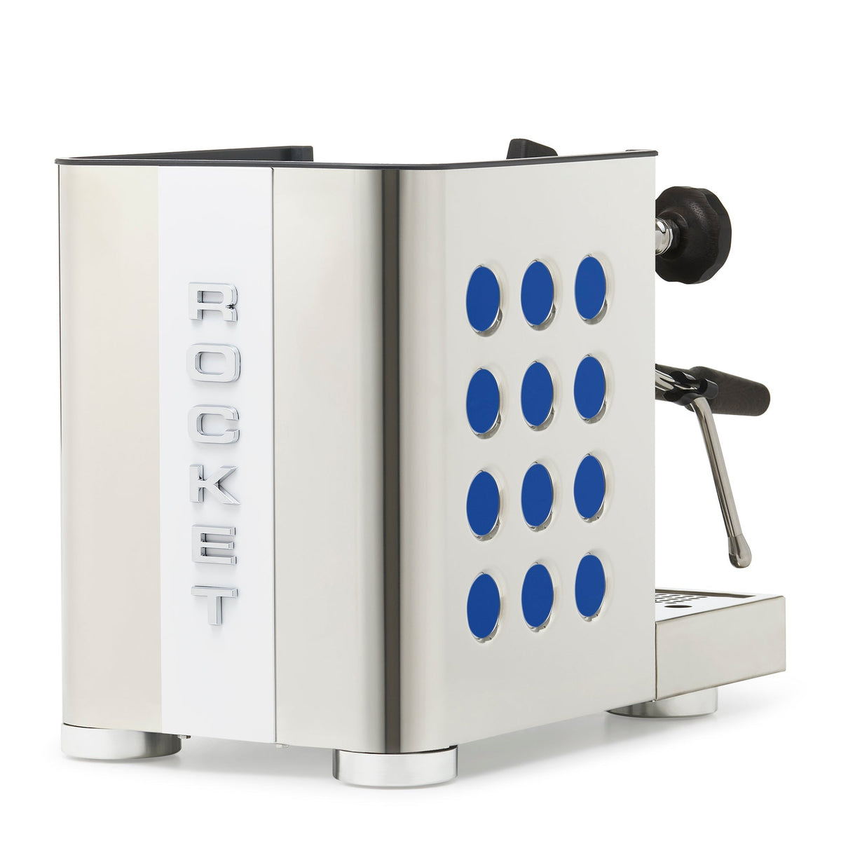Rocket Espresso Appartamento TCA Espresso Machine - Stainless Steel with White Stripe