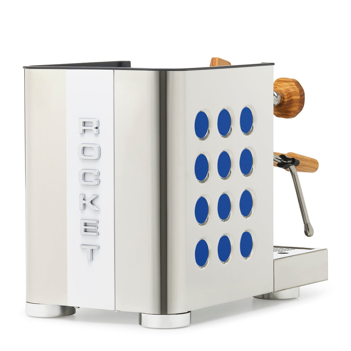 Rocket Espresso Appartamento TCA Espresso Machine - Stainless Steel with White Stripe