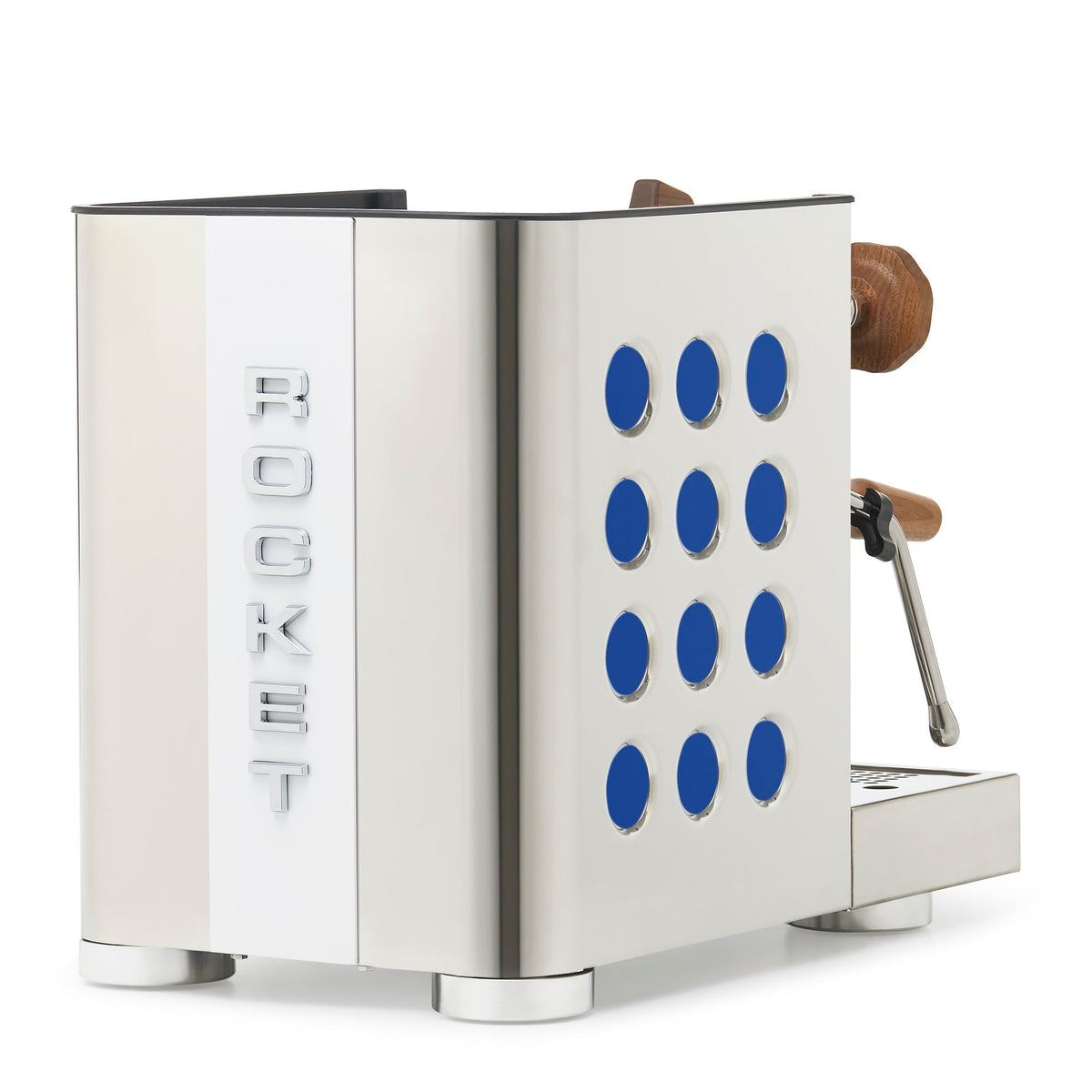 Rocket Espresso Appartamento TCA Espresso Machine - Stainless Steel with White Stripe