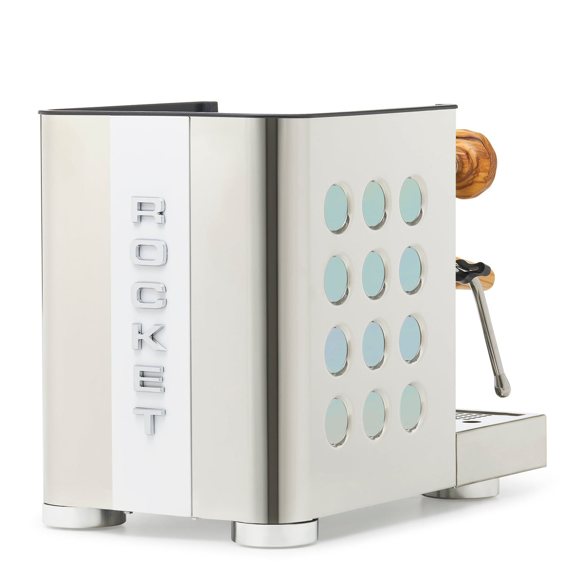 Rocket Espresso Appartamento TCA Espresso Machine - Stainless Steel with White Stripe