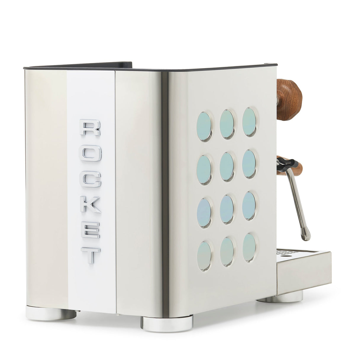 Rocket Espresso Appartamento TCA Espresso Machine - Stainless Steel with White Stripe