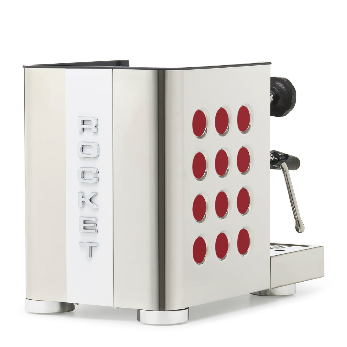 Rocket Espresso Appartamento TCA Espresso Machine - Stainless Steel with White Stripe