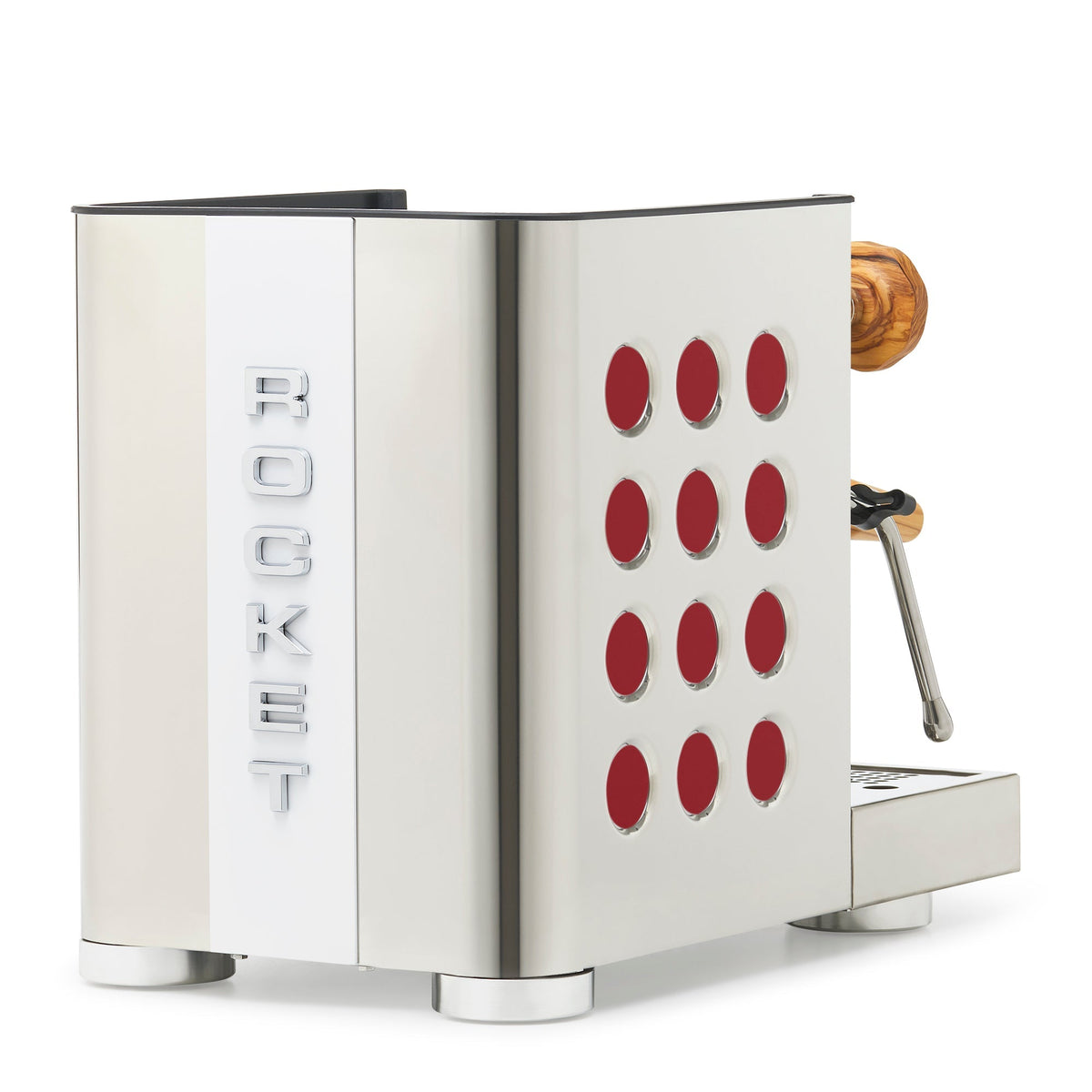 Rocket Espresso Appartamento TCA Espresso Machine - Stainless Steel with White Stripe
