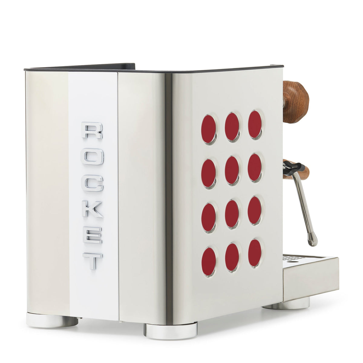 Rocket Espresso Appartamento TCA Espresso Machine - Stainless Steel with White Stripe