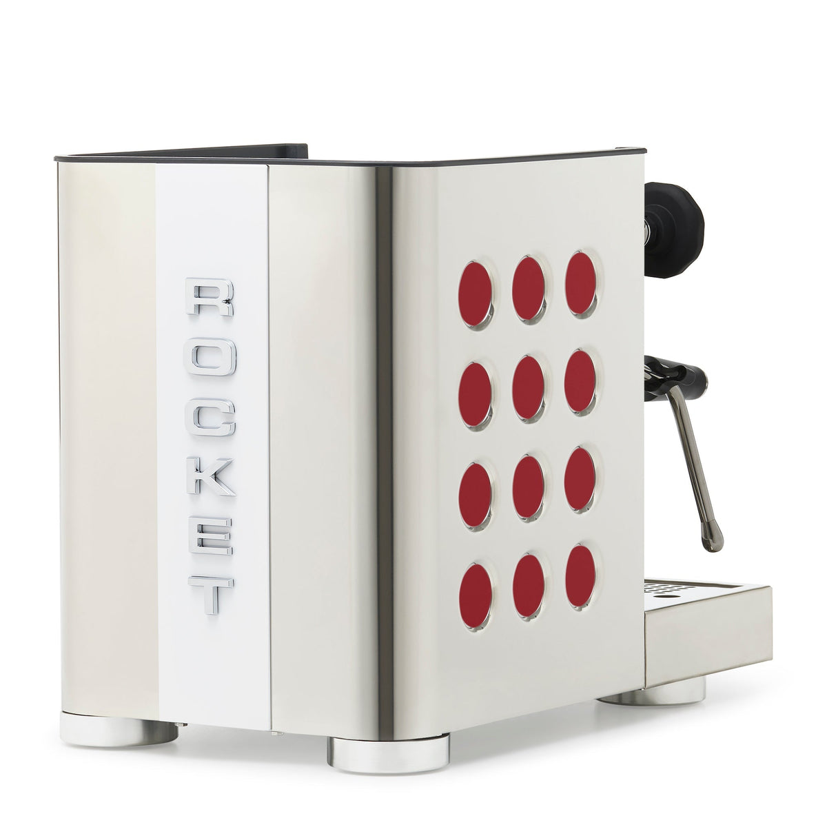 Rocket Espresso Appartamento TCA Espresso Machine - Stainless Steel with White Stripe