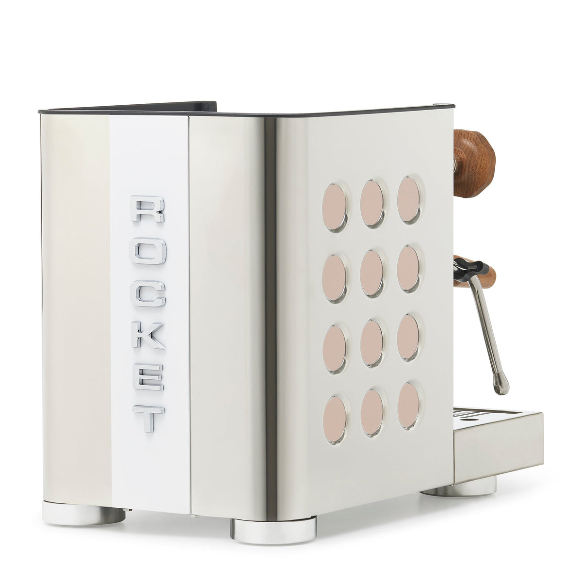Rocket Espresso Appartamento TCA Espresso Machine - Stainless Steel with White Stripe