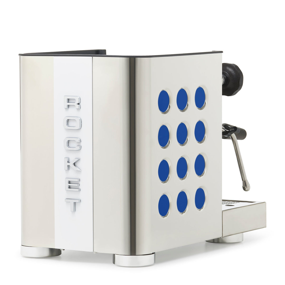 Rocket Espresso Appartamento TCA Espresso Machine - Stainless Steel with White Stripe