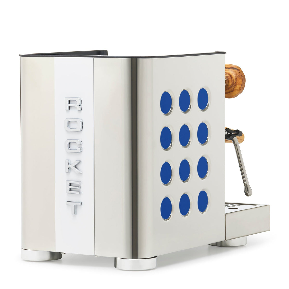 Rocket Espresso Appartamento TCA Espresso Machine - Stainless Steel with White Stripe