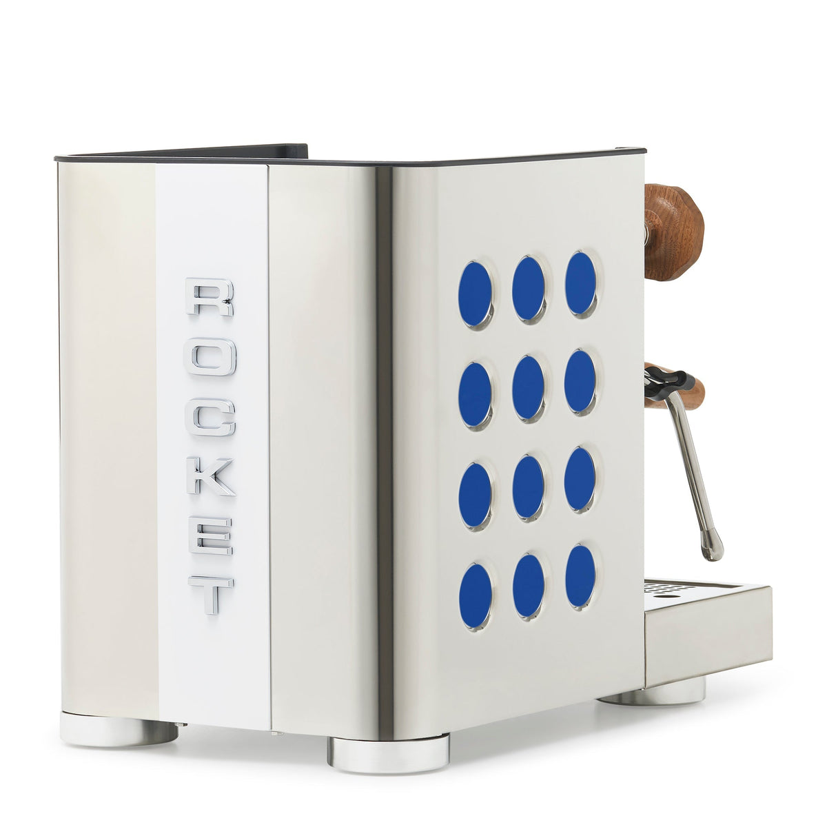 Rocket Espresso Appartamento TCA Espresso Machine - Stainless Steel with White Stripe