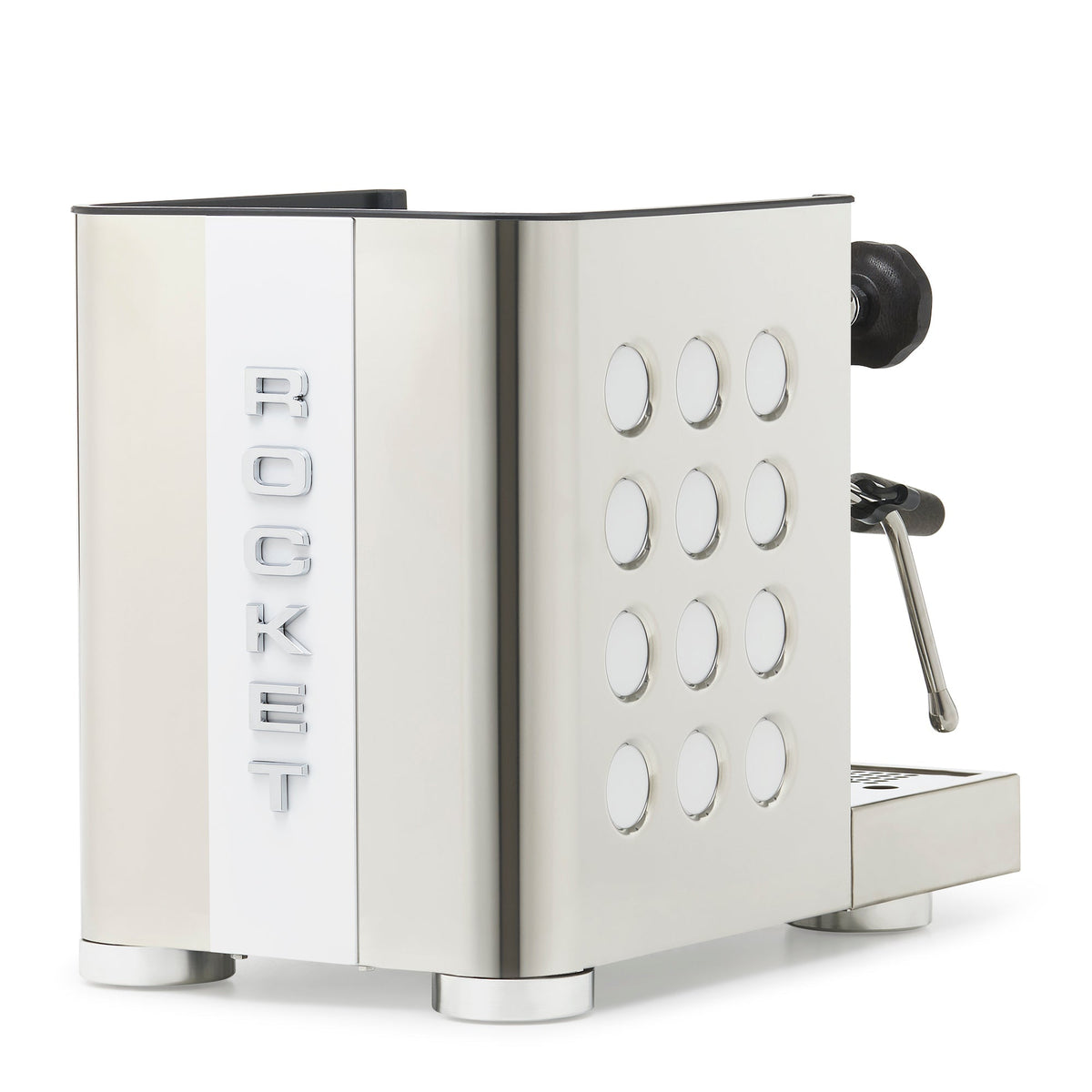 Rocket Espresso Appartamento TCA Espresso Machine - Stainless Steel with White Stripe