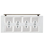 Forno Aria 60-Inch Wall-Mount Range Hood, 1200 CFM, Convertible Venting, White with Antique Brass Accents (FRHWM5095-60WHT)